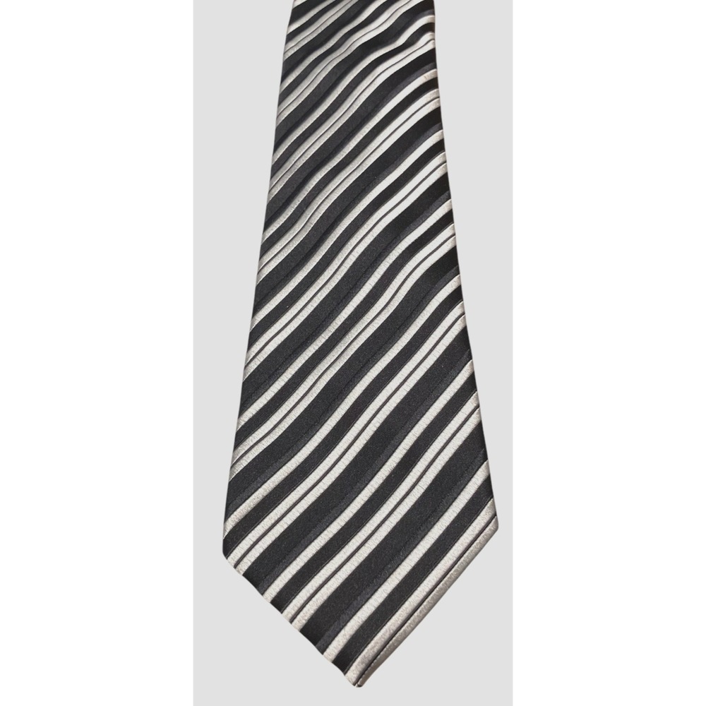 The Mens Shop At Bloomingdales Rep Tie Silk Black Grey